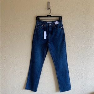 TOPSHOP High Waisted Blue Jeans